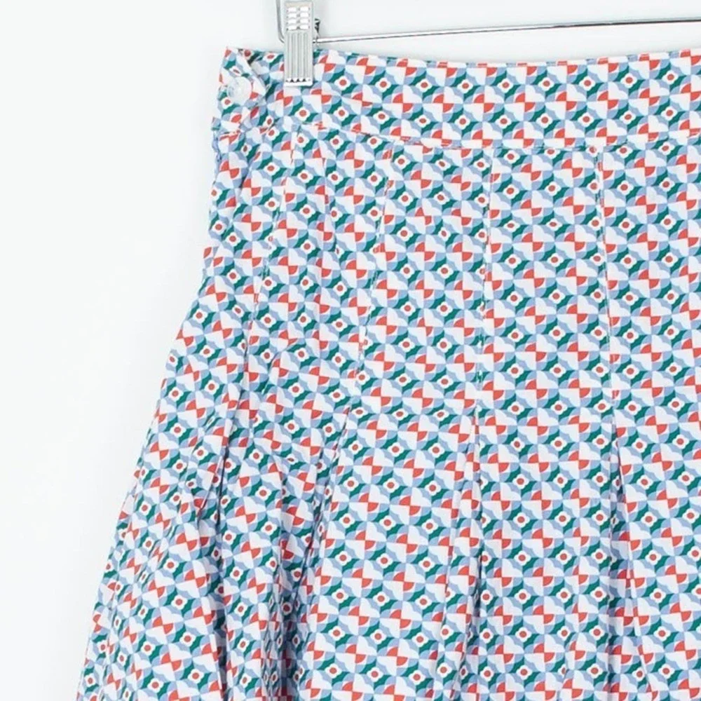 Maeve by Anthropologie Floral Print‎ Pleated Mini Skirt Size 6 Feminine Coquette